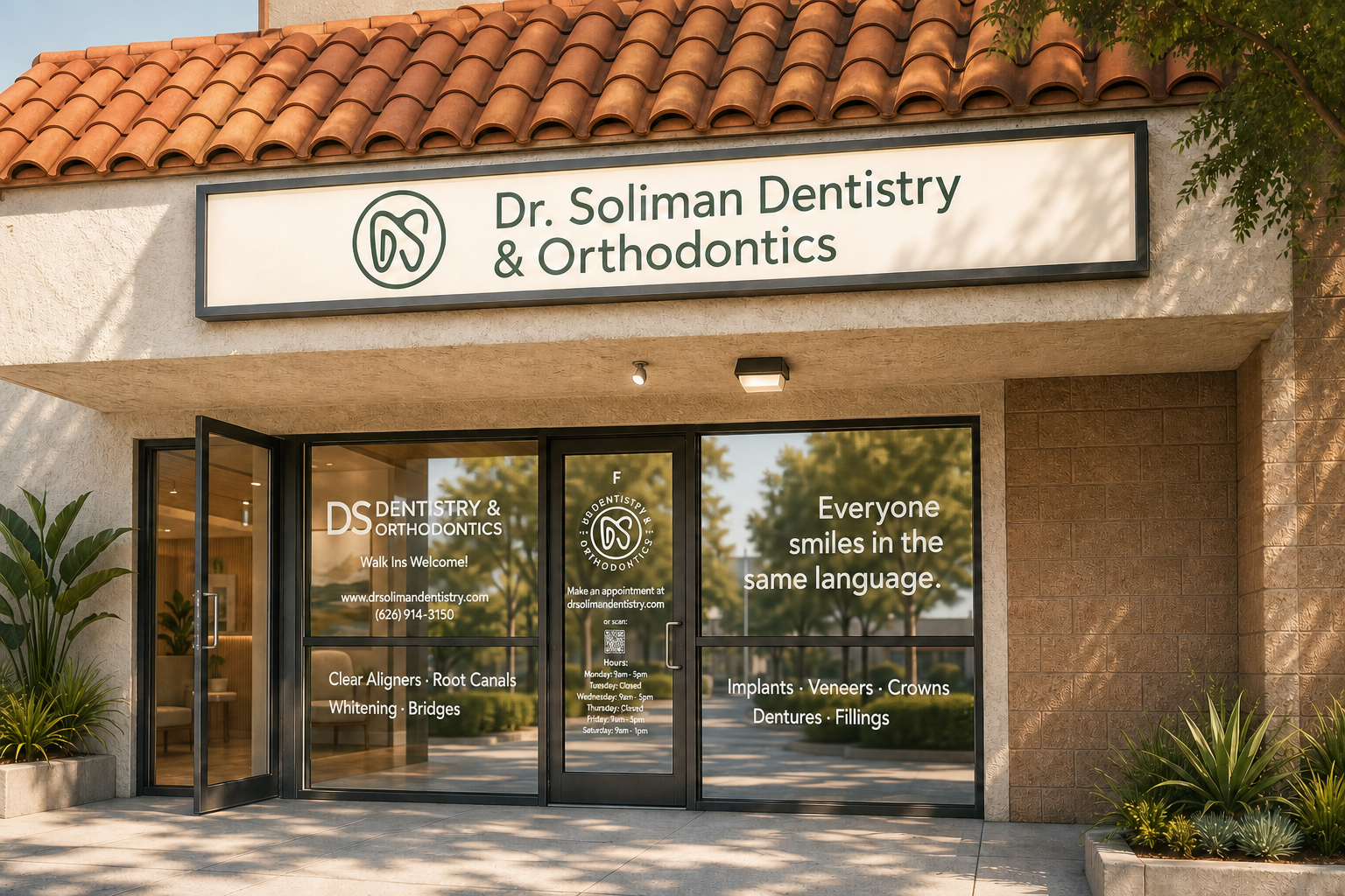 The welcoming DS Dentistry and Orthodontics storefront in Glendora